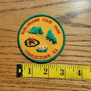 Burlingame State Oark Charlestown Rhode Island R.I. camping iron-on patch